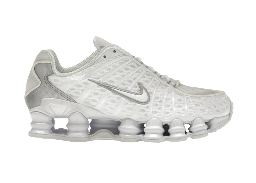 Nike Shox TL White Metallic Silver Max Orange (Women's)